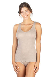Egi Collections: Tank Top Overlocked Edge - Sand