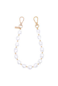 Louve Collection: Daisy Pearl & Gold Phone Bracelet (Short)