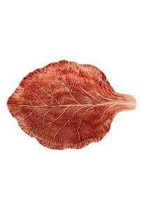 Homeware: Radicchio Ceramic Bowl - Red Leaf