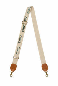 Adjustable Crossbody Strap - Natural W/Fern Block Ciao