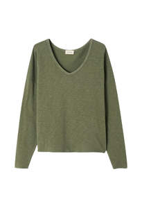 Sonoma Long Sleeve V-Neck T-shirt - Vintage Turtle