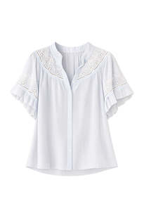Mae Shirt - Blue and White Stripe