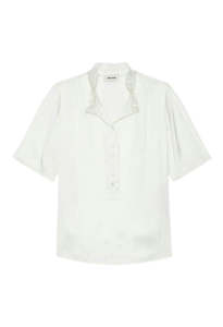 Zadig Et Voltaire: Topher Satin Top - Flake