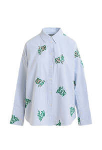 Jalinki Shirt - Green/Light blue/Off-white