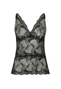 Daisy Singlet Top - Black