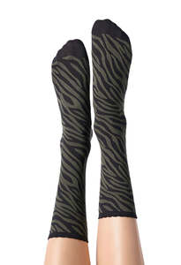 Accessories: Opaque Socks Savage - Black and Military