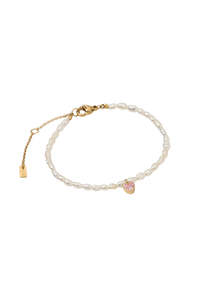 Jewellery: Kiki Pearl Heart Bracelet