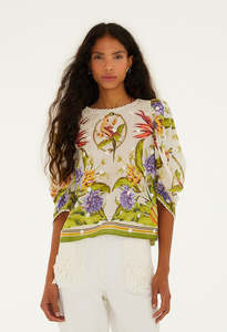 All: Sand Tropical Scarf Blouse