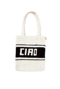 Cosette Crochet Bag - White & Black