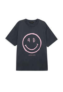 Cade Tee Smiley - Washed Grey