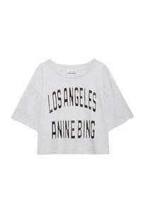 Johnny Cropped Tee – Grey Mélange