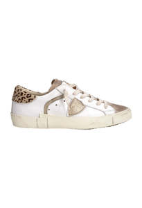 Phillippe Model: Prsx Low Woman - Veau Leo Blanc Mud