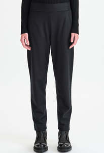 Clothing: Virgin Wool Slim Pant - Black