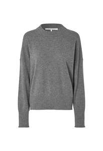 Calm Knit O-Neck - Grey Mélange