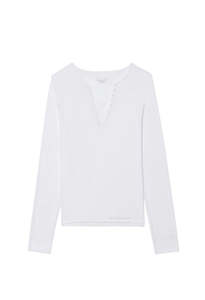 Zadig Et Voltaire: Tuni Henley T-Shirt - White