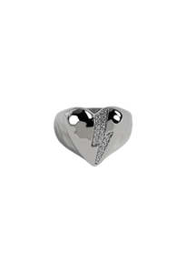 Zadig Et Voltaire: Heartbreaker Flash Ring - Shiny Silver