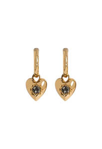 Heartbreaker Hoop Earrings - Shiny Gold