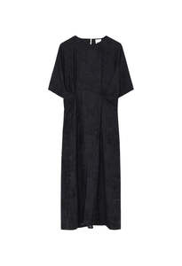 Zua Jacquard Torn Dress - Black