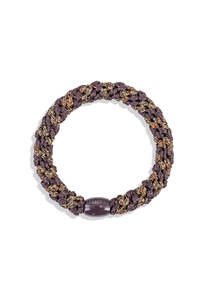 Back In Stock: KKNEKKI Brown-coffee Glitter Stripe Hair Ties