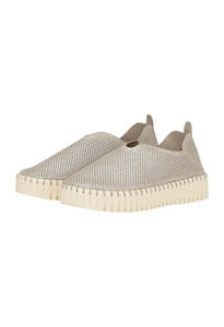 Shoes: Tulip Glitter - Silver Pearled Ivory
