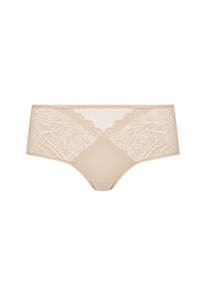 Floral Touch Covering Shorty - Golden Beige