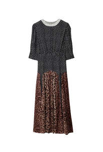 Meg Dress - Leopard Polka Dot