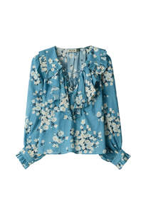 Milia Top - Amelia Bouquet Blue