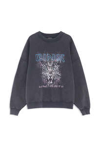 Miles Sweatshirt Leo Muse - Washed Black