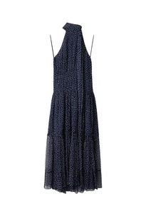 Abi Dress - Mini Navy Polka Dot