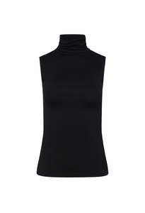 Ceci Sleeveless Turtle Neck - Black