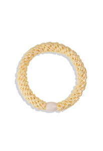 Accessories: KKNEKKI Light Yellow Glitter Hair Ties