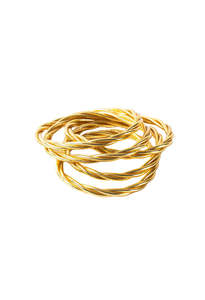 Buddhist Bracelet Twist - Light Gold