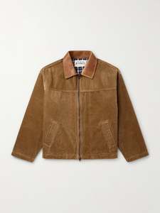 Wiri Leather-Trimmed Cotton-Corduroy Jacket