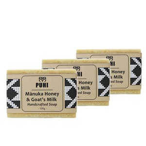 Products: PUHI Mānuka Honey & Goat’s Milk Handcrafted Soap 3 x 100g
