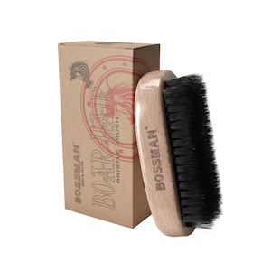Bossman Hand Held Boar and Nylon Bristle Brush