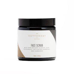 Cutthroat NZ Peppermint Face Scrub with Activated Charcoal
