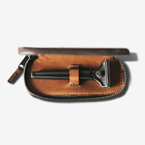 Supply Single Edge Razor Travel Case - Bourbon