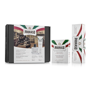 Proraso White Sensitive Shaving Gift Set | Duo Pack Cream and Balm