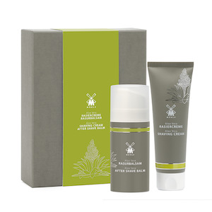 Valentines Gifts For Men: Muhle  Shaving Cream and Aftershave Balm Gift Set - Aloe Vera