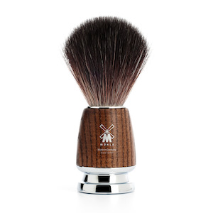 Synthetic Shaving Brushes: Muhle 21H220 Rytmo Black Fibre Shaving Brush - ash