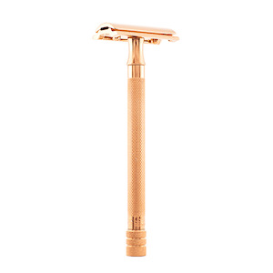 Womens Razors And Blades: Merkur 24G Long Handled Unisex Safety Razor - Rose Gold