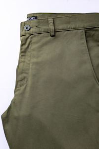 Trousers Casual: Belmont Olive Twill