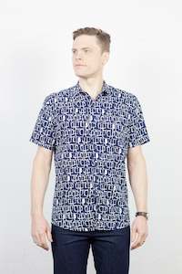 Shirt Casual SS: Accord Shirt Navy Geo
