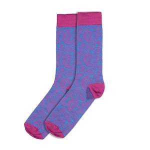 Christmas Gift Guide Party Wear: Pink & Blue Paisley Cotton Socks