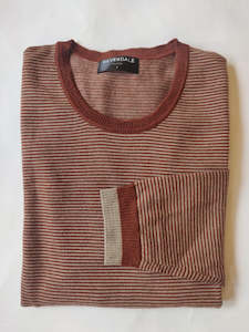 Winter Specials: Fine Crew Stripe Burnt Orange