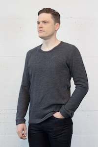 Our Knitwear: Miltos Crew LS Ripple