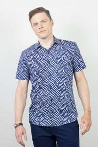 Christmas Gift Guide Party Wear: Accord Shirt Blue Wave