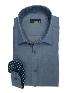 Suit Sale: GIB Shirt Petrol Text