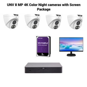 Products: UNV 8MP 4K with Screen Package - Majhu Security