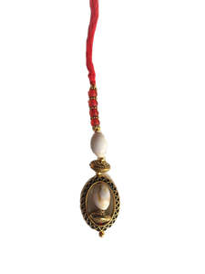 Bhaiya Bhabhi Rakhi: Bhabhi Lumba Rakhi White Stone